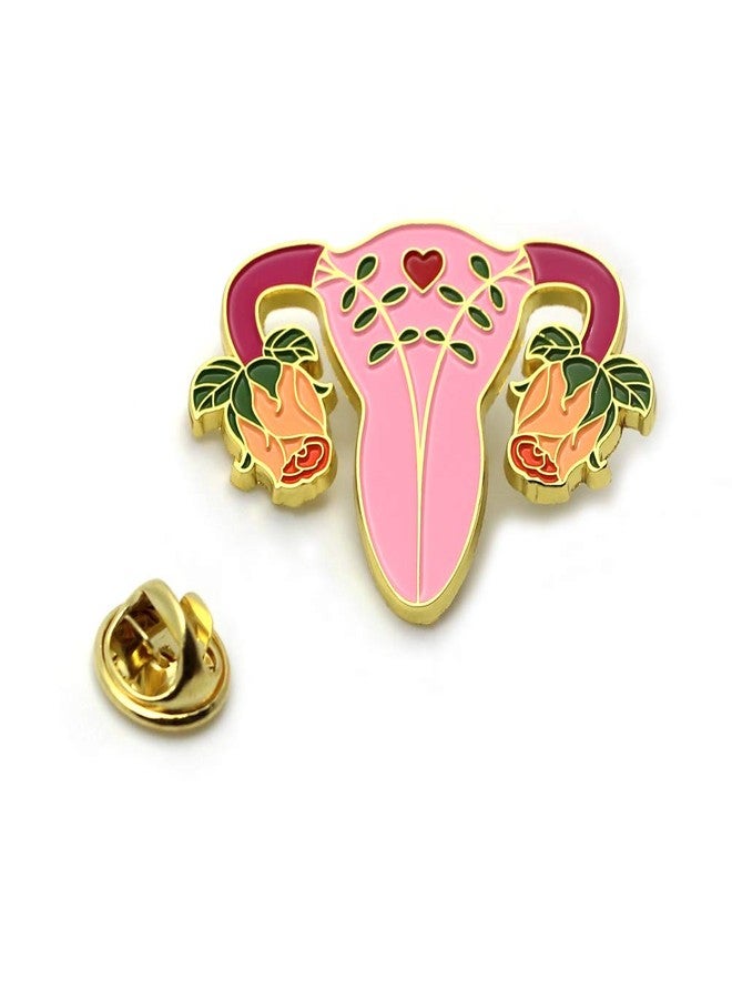 CUFTS Feminist Uterus Enamel Pin Blooming Uterus Female Women Rights Reproductive Rights Metal Brooch Jewelry Gifts for Her - Image 4